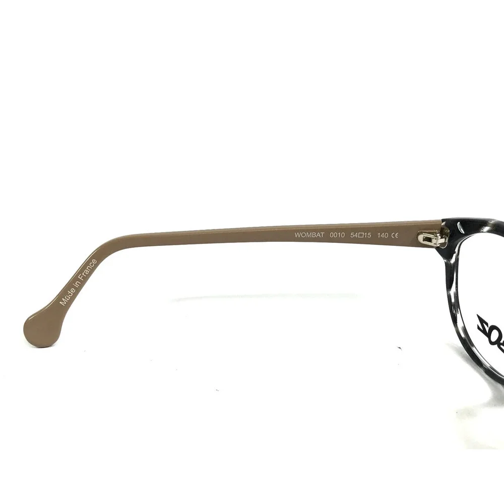 BOZ Eyeglasses Frames WOMBAT 0010 Black Grey White Striped Clear 54-15-140